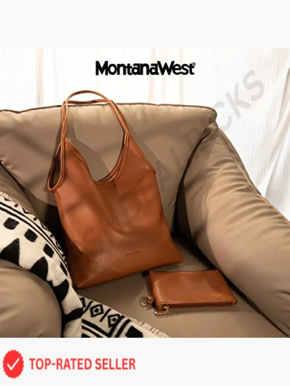 Slouchy Hobo Bag Soft Faux Leather Designer Shoulder Purse Spacious Top Handle